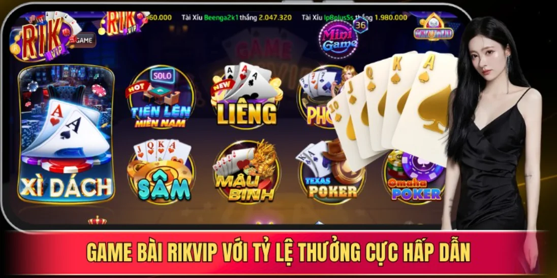Game bài Rikvip với tỷ lệ thưởng cực hấp dẫn