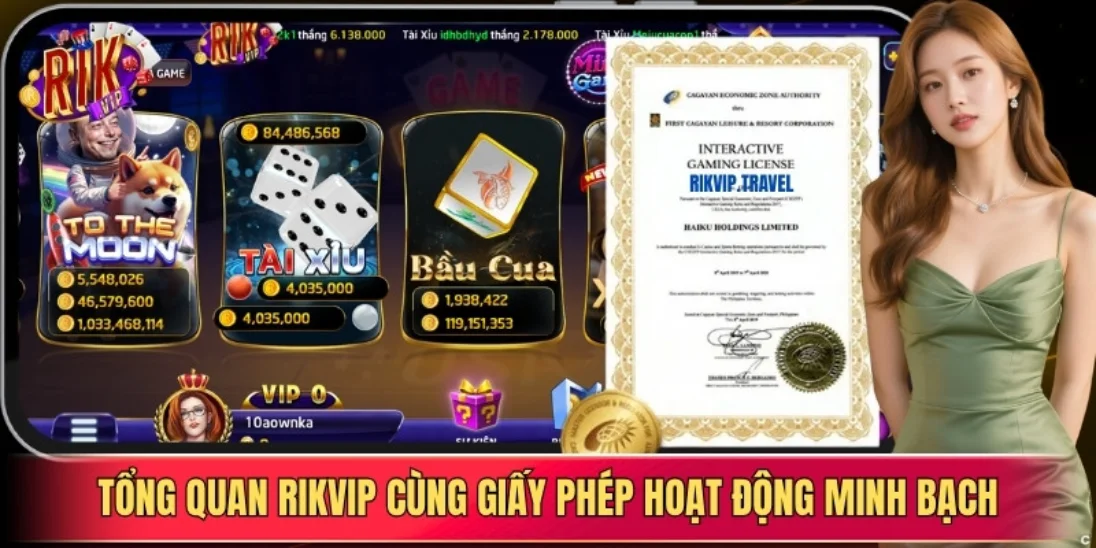 Tổng quan Rikvip cùng giấy phép hoạt động minh bạch